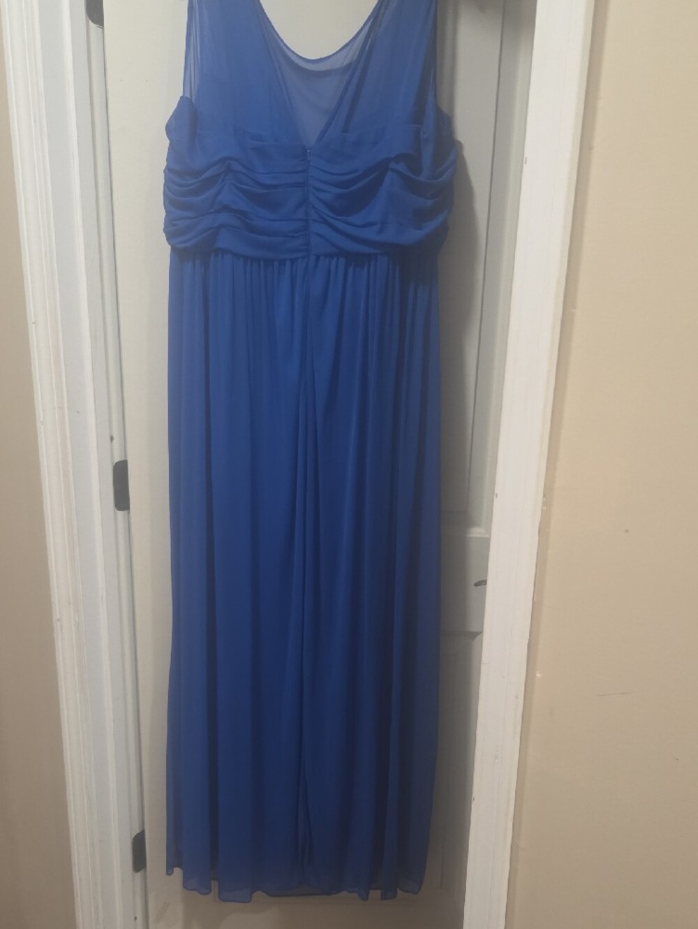 Royal Blue Chiffon Maxi Dress - Picture 4 of 4